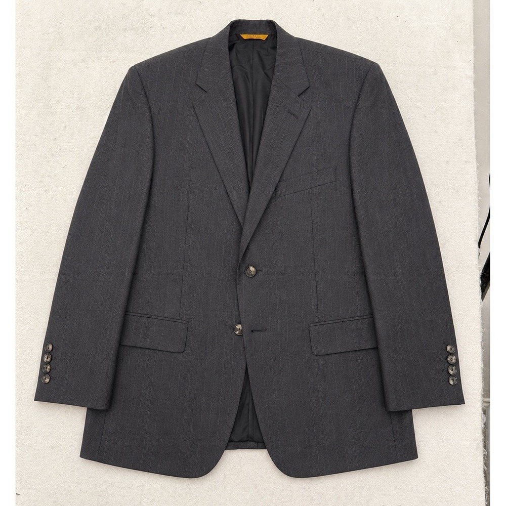 Hickey Freeman Loro Piana Tasmanian Super 150's Blazer Mens 42R Gray Wool Coat